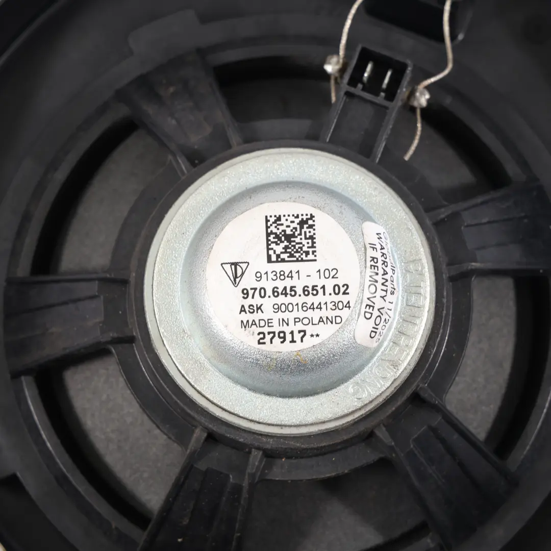 Porsche Macan S 95B Rear Door Low Tone Speaker Left Right N/O/S - SKU 97064565102 - Part number 97064565102