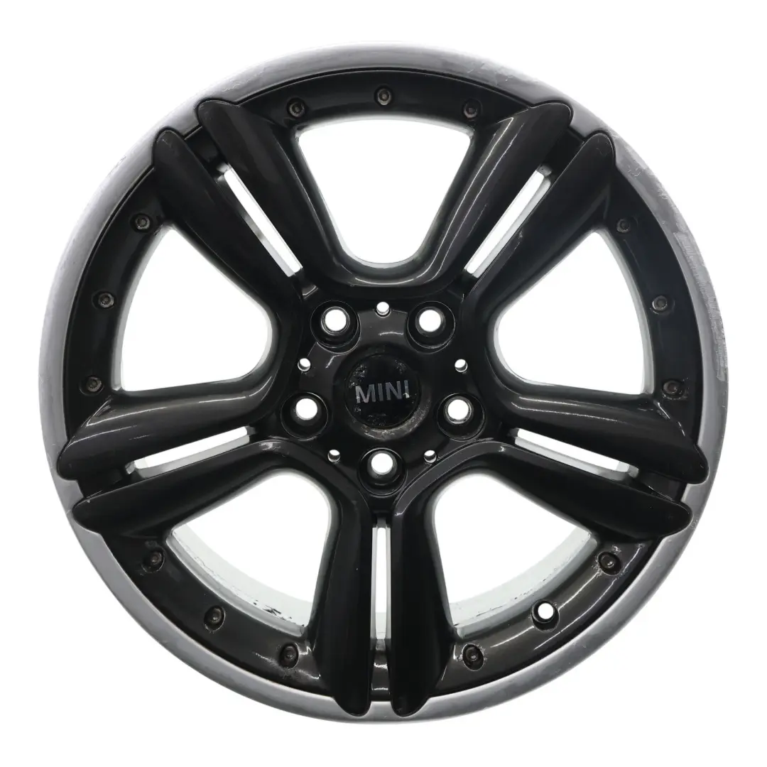 Mini Cooper R60 R61 Wheel Rim Alloy Black 18" ET:52 7,5J 5-Star Double Spoke 127 - SKU 9803727-4 - Part number 9803727