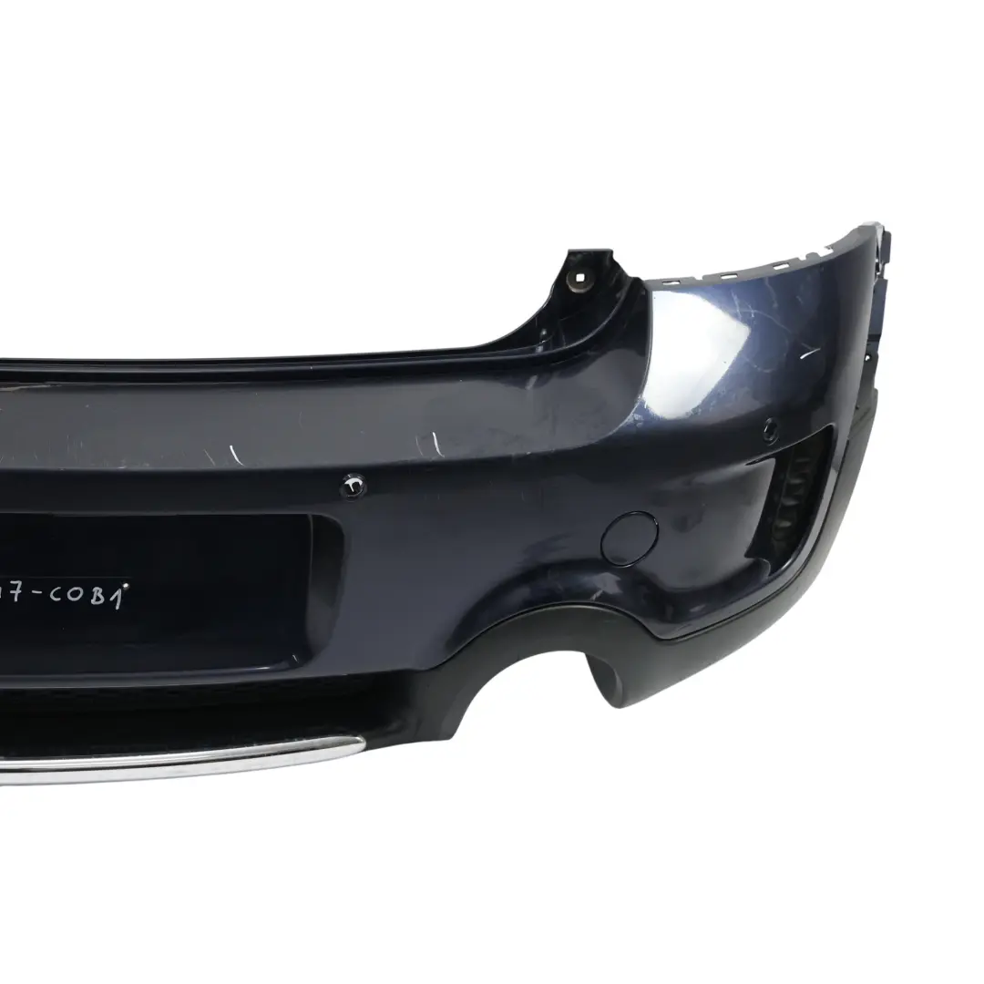 Bumper Cooper S PDC Cosmic Blue Metallic - B13 to Mini Countryman R60 Rear with Part number 9806647 Mini Countryman R60 Rear Bumper Cooper S PDC Cosmic Blue Metallic - B13 - SKU 9806647-COB1 - Part number 9806647