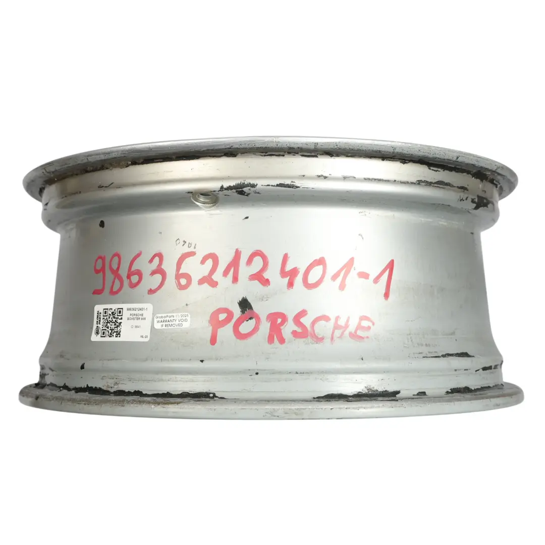 Boxter 986 Vorder Rad Felge Silber 17" 7J ET:55 für Porsche mit Teilenummer 98636212401 Porsche Boxter 986 Vorder Rad Felge Silber 17" 7J ET:55 - SKU 98636212401-1 - Teilenummer 98636212401