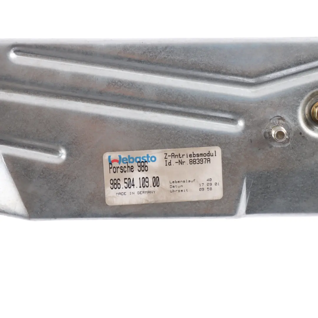 Porsche Boxster 986 Rear Spoiler Backing Mounting Plate Motor Unit 98650410900 - SKU 98650410900-1 - Part number 98650410900-1