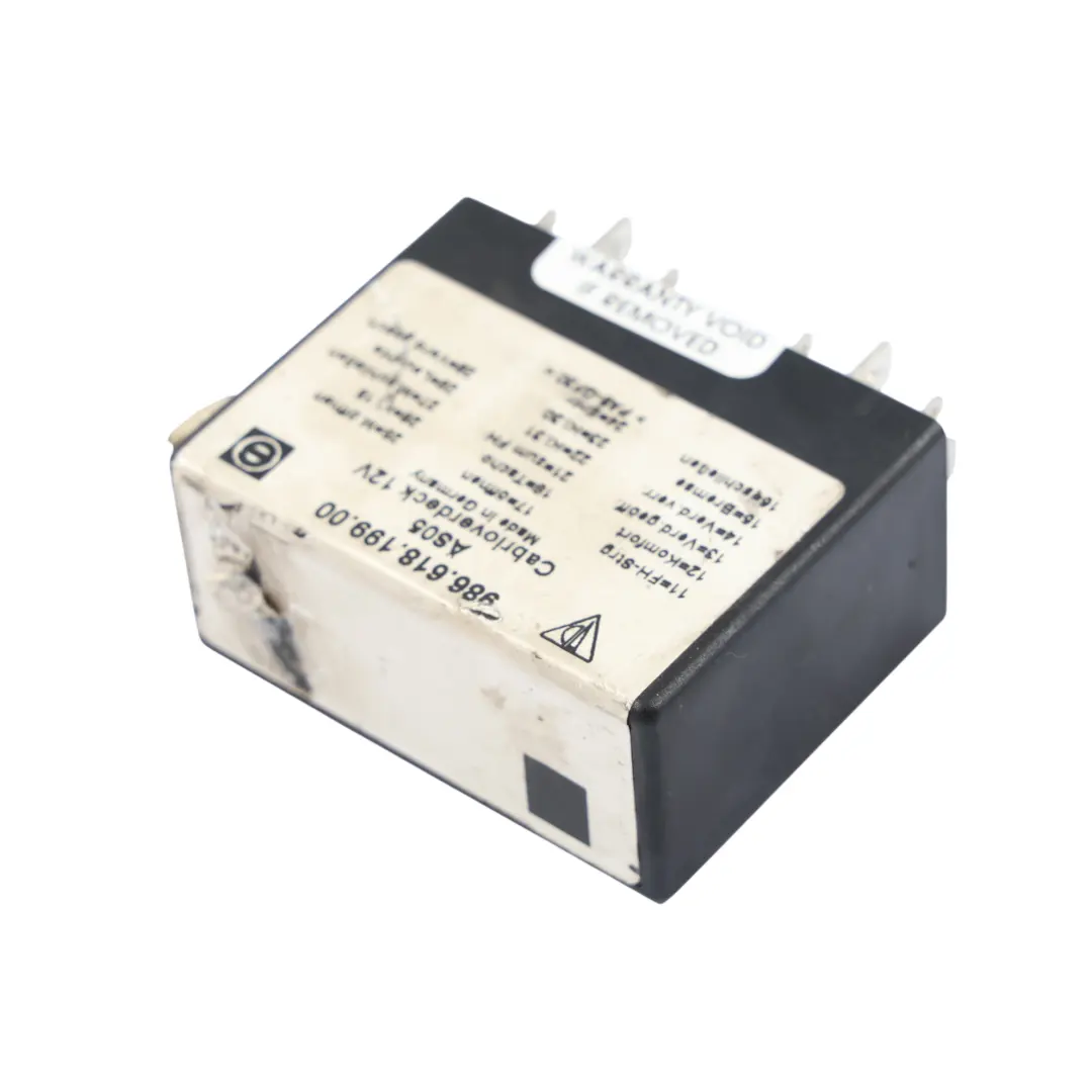 Porsche Boxster 986 Módulo De Relé De Control De Techo Solar - SKU 98661819900 - Número de pieza 98661819900