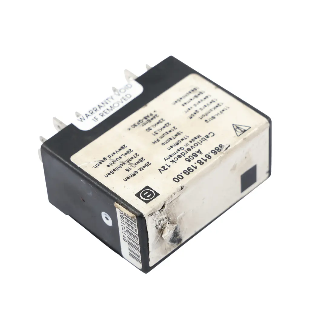 Porsche Boxster 986 Module De Relais De Commande De Toit Ouvrant - SKU 98661819900 - Numéro de pièce 98661819900