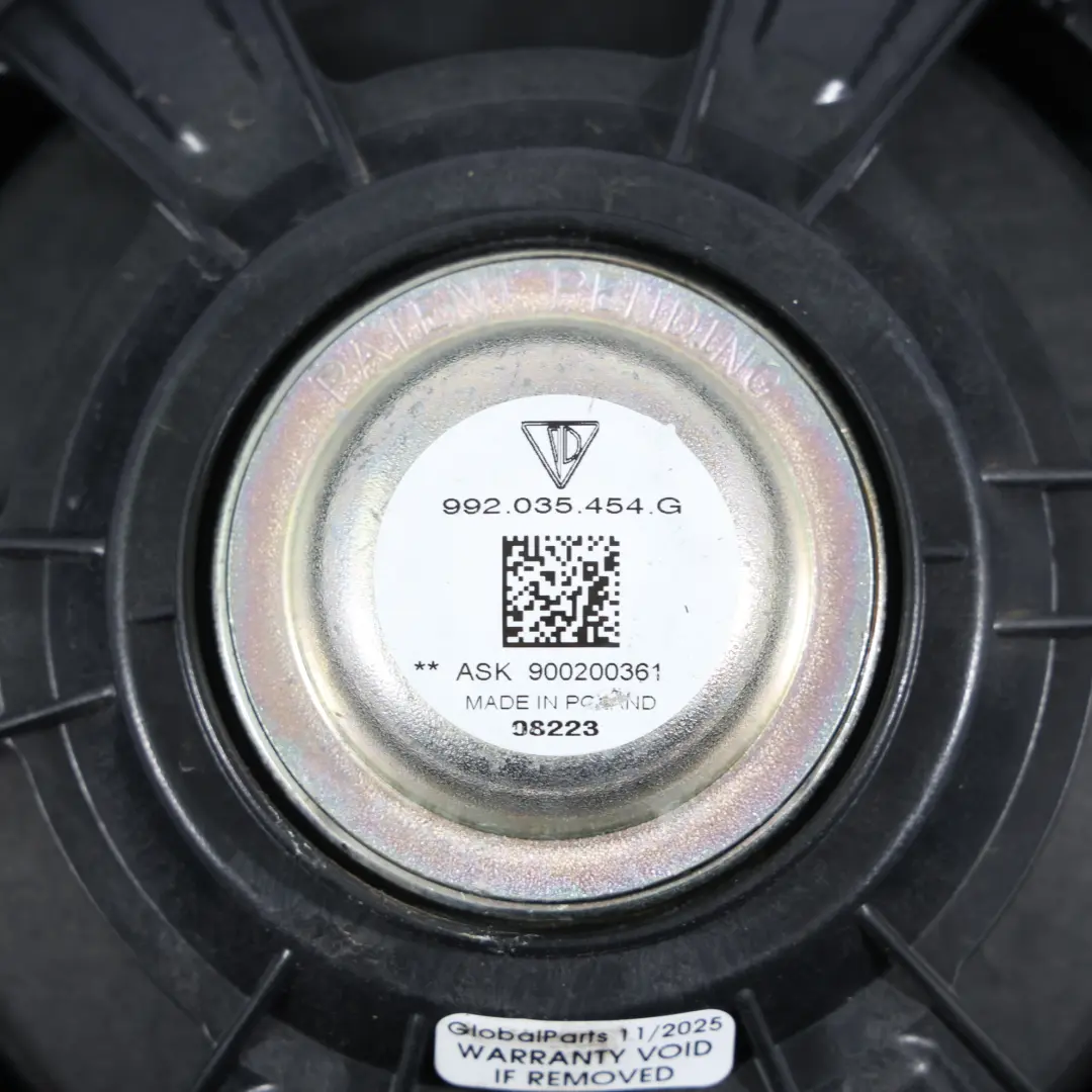Porsche Macan 95B Puerta Altavoz Graves Trasero Izquierdo Derecho - SKU 992035454G - Número de pieza 992035454G