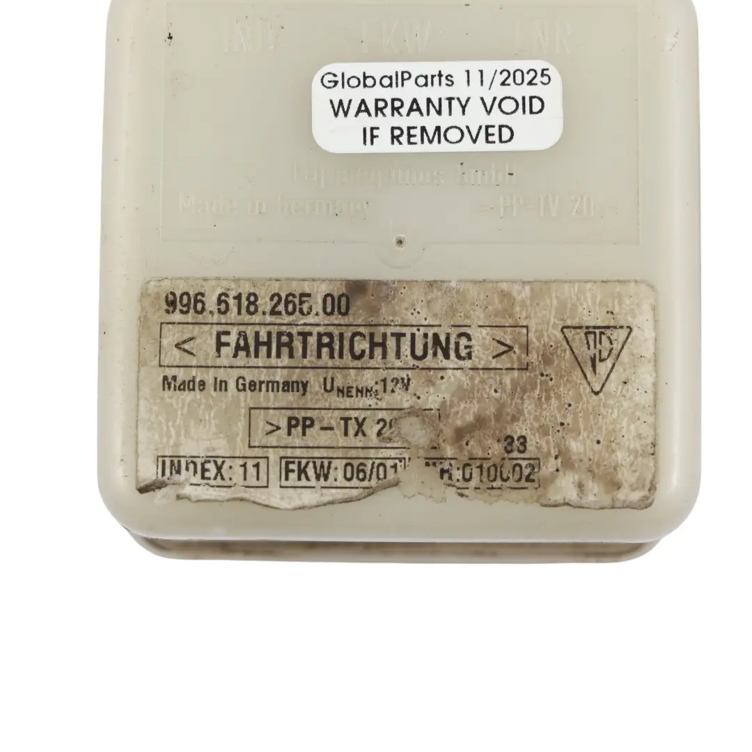 Neigungswinkel Sensor Steuergerät Modul für Porsche Boxster 986 mit Teilenummer 99661826500 Porsche Boxster 986 Neigungswinkel Sensor Steuergerät Modul - SKU 99661826500 - Teilenummer 99661826500