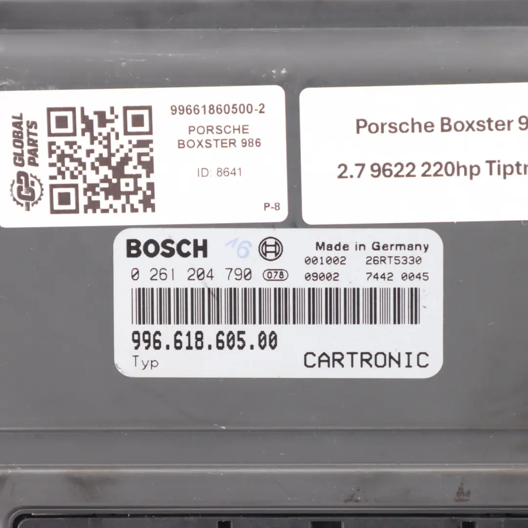 9622 220HP Engine Control ECU Kit Automatic to Porsche Boxster 986 2.7 with Part number 99661860500 Porsche Boxster 986 2.7 9622 220HP Engine Control ECU Kit Automatic - SKU 99661860500-2 - Part number 99661860500