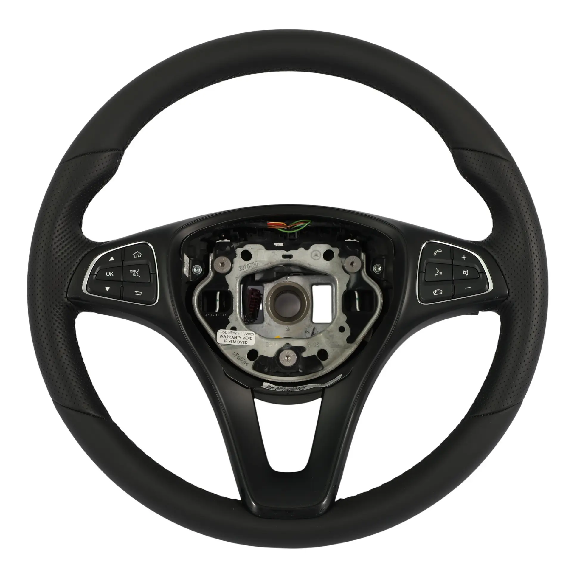 Mercedes W205 Steering Wheel NEW Black Leather Multifunction A0004604903