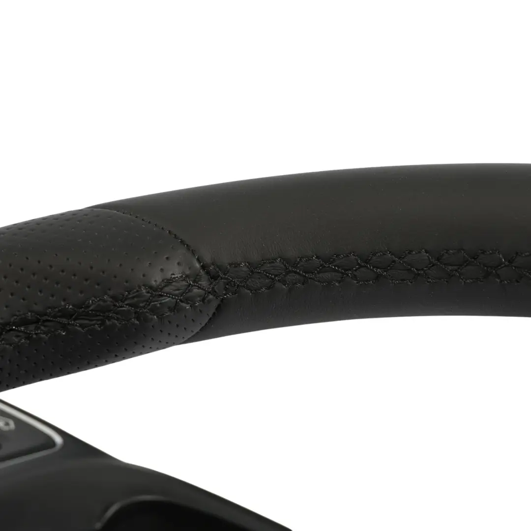 Mercedes W205 Volante NUOVO in Pelle Nera Multifunzione - SKU A0004604903-1 - Numero di parte A0004604903