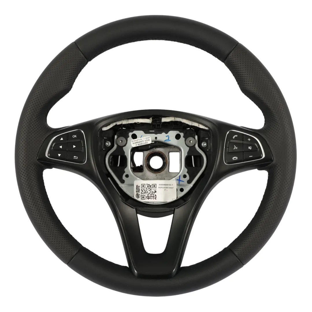NUOVO Volante in pelle nera multifunzione per Mercedes Vito W447 con numero di parte A0004608103 Mercedes Vito W447 NUOVO Volante in pelle nera multifunzione - SKU A0004608103-1 - Numero di parte A0004608103