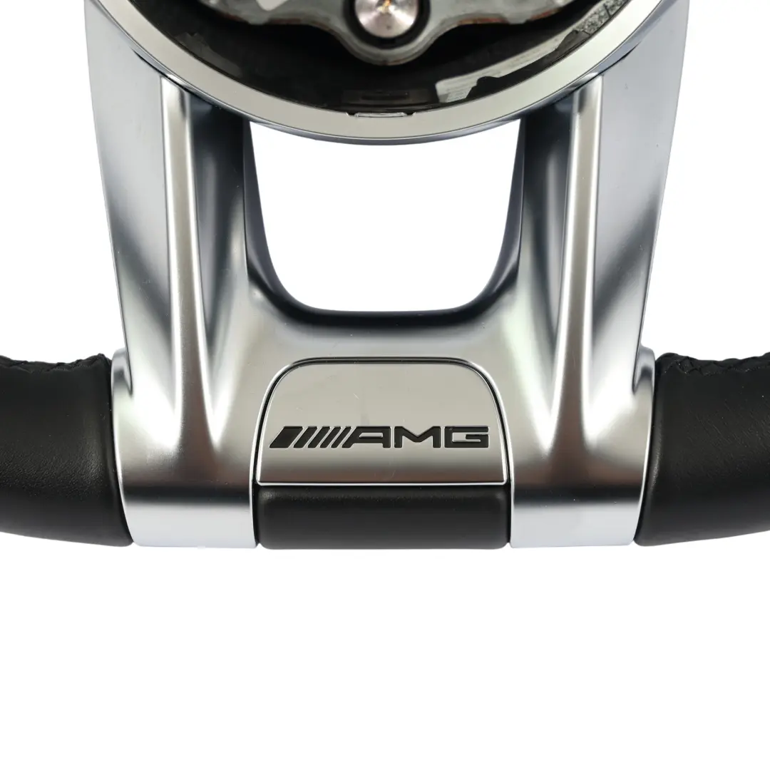 Kierownica Czarna Skóra Łopatki do Mercedes W177 W213 AMG o numerze A0004608413 Mercedes W177 W213 AMG Kierownica Czarna Skóra Łopatki - SKU A0004608413 - Numer Części A0004608413