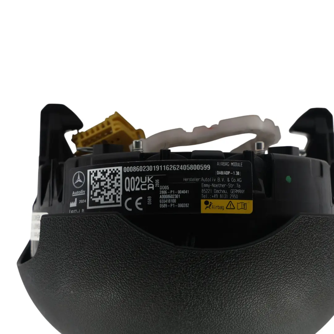 Mercedes C118 W177 Module D'Air Au Volant Côté Conducteur Noir - SKU A0008602301 - Numéro de pièce A0008602301