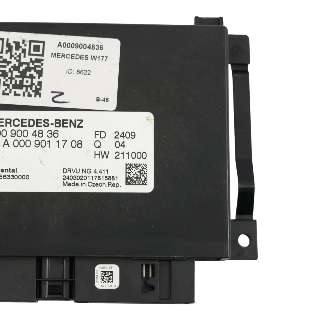 Modulo Dinamica Di Guida Unità Di Controllo ECU per Mercedes W177 W247 con numero di parte A0009004836 Mercedes W177 W247 Modulo Dinamica Di Guida Unità Di Controllo ECU - SKU A0009004836 - Numero di parte A0009004836