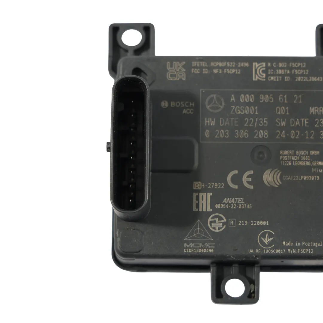 W118 W177 W247 Modulo Controllo Distanza Radar Anteriore per Mercedes con numero di parte A0009056121 Mercedes W118 W177 W247 Modulo Controllo Distanza Radar Anteriore - SKU A0009056121 - Numero di parte A0009056121
