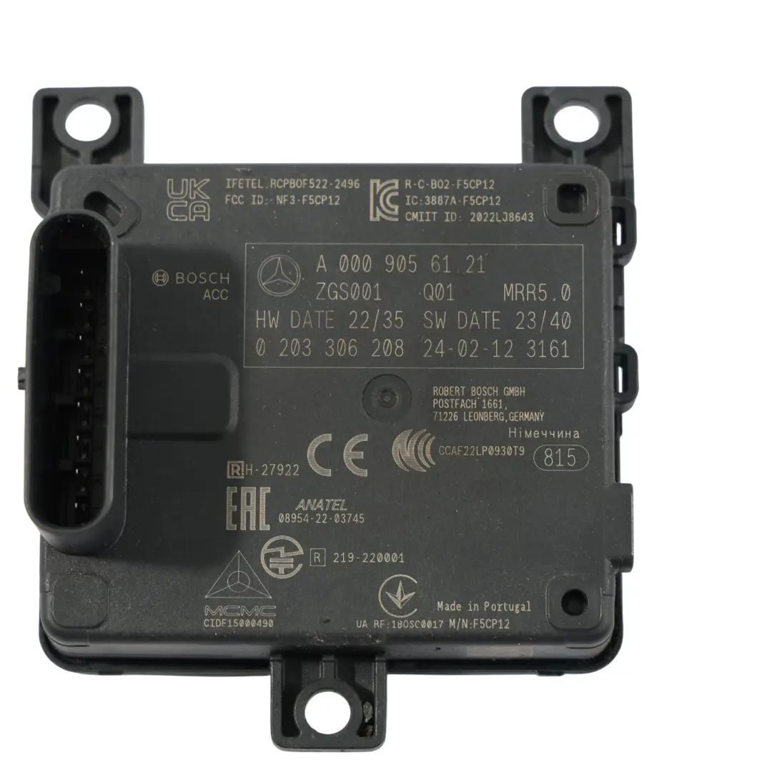 Mercedes W118 W177 W247 Moduł Czujnik Radar Odległości Przód - SKU A0009056121 - Numer Części A0009056121