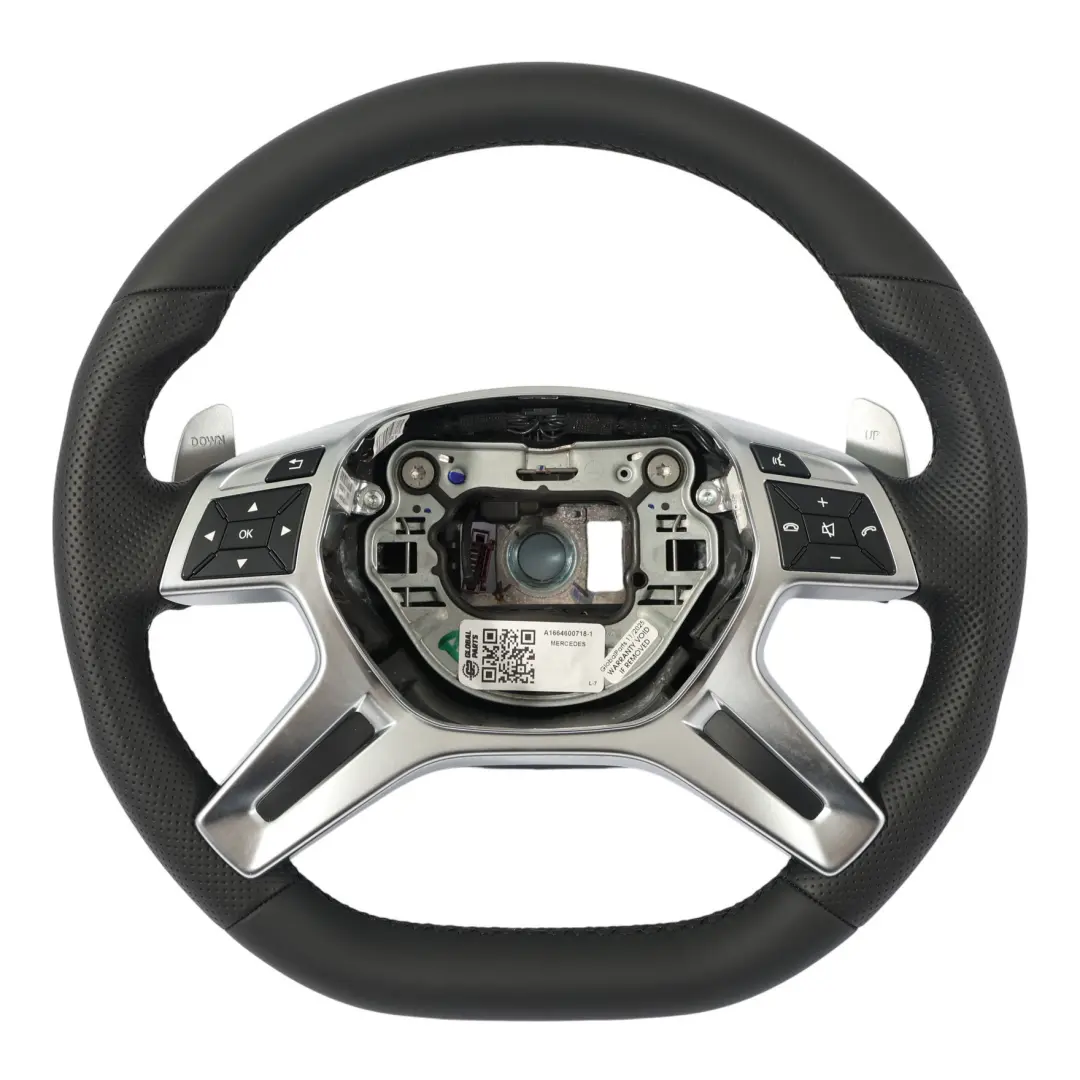 Mercedes W166 W463 AMG Lenkrad NEU Schwarz Leder Schaltwippen - SKU A1664600718-1 - Teilenummer A1664600718
