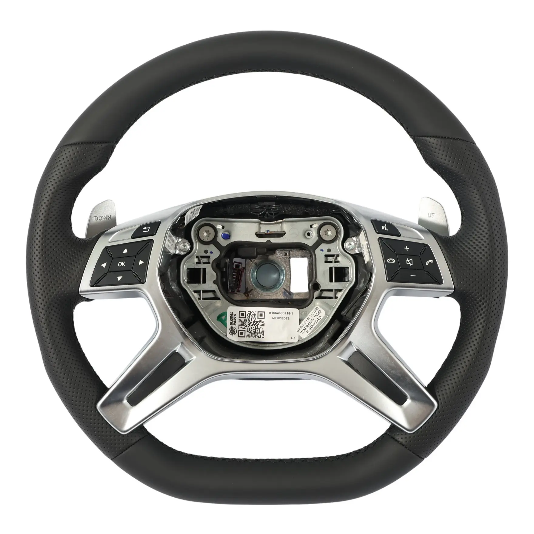 Mercedes W166 W463 AMG Volante NUEVO Cuero Negro Palanca de Cambio A1664600718