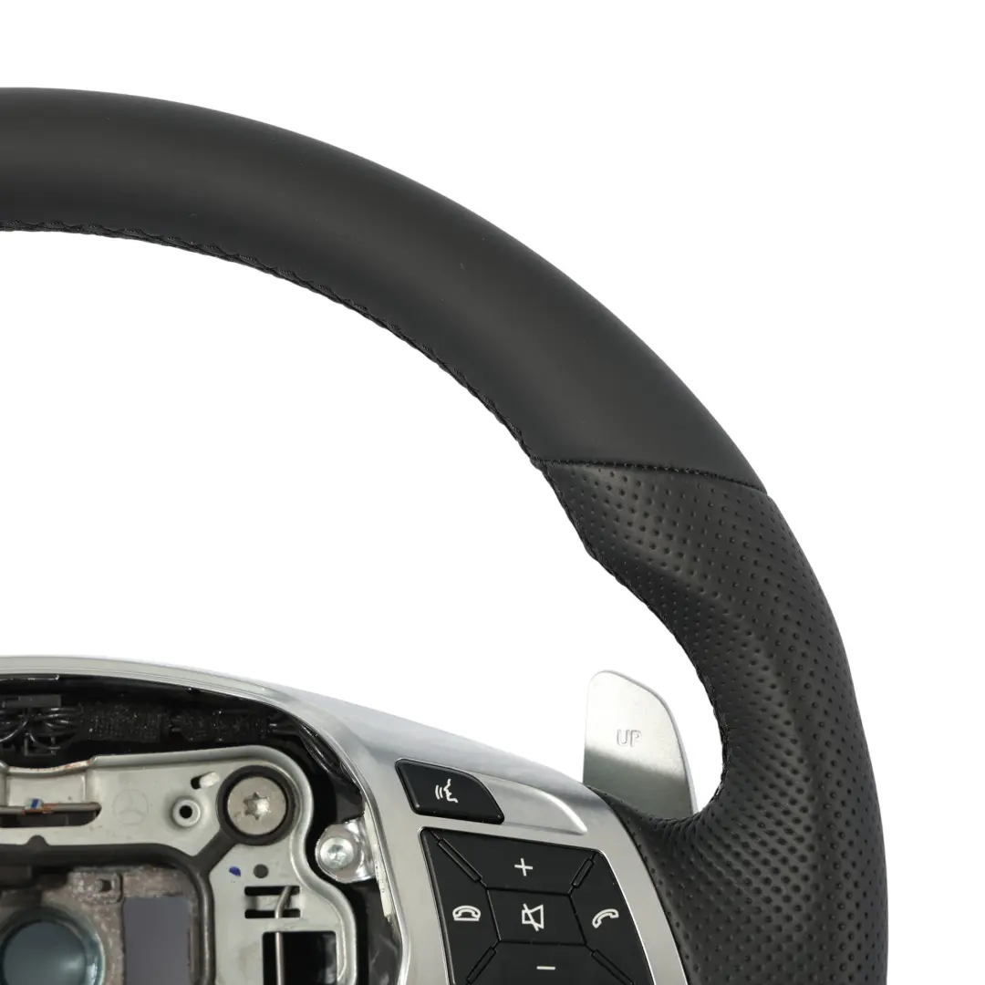 Mercedes W166 W463 AMG Kierownica NOWA Czarna Skóra Łopatki - SKU A1664600718-1 - Numer Części A1664600718