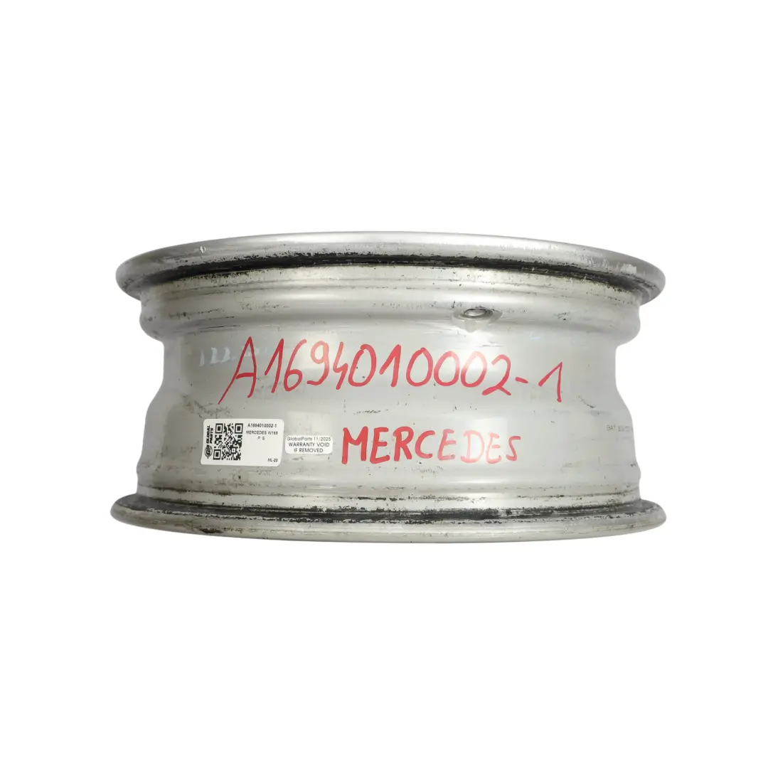 Mercedes W169 jante alliage argentée 15" ET:44 6J - SKU A1694010002-1 - Numéro de pièce A1694010002