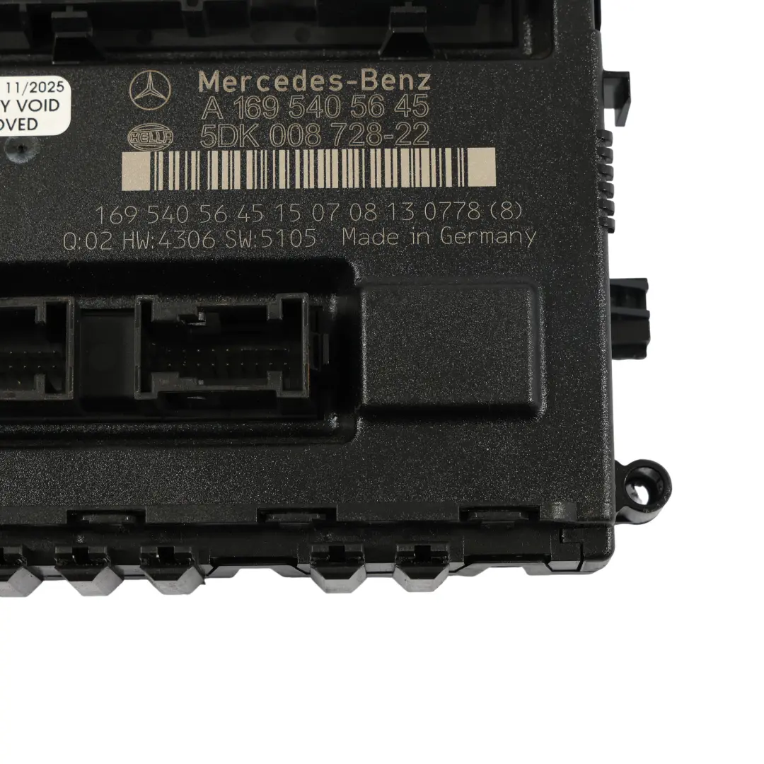 Mercedes-Benz Clase A W169 SAM Módulo de Control Fusibles para con número de pieza A1695405645 Mercedes-Benz Clase A W169 SAM Módulo de Control Fusibles - SKU A1695405645 - Número de pieza A1695405645