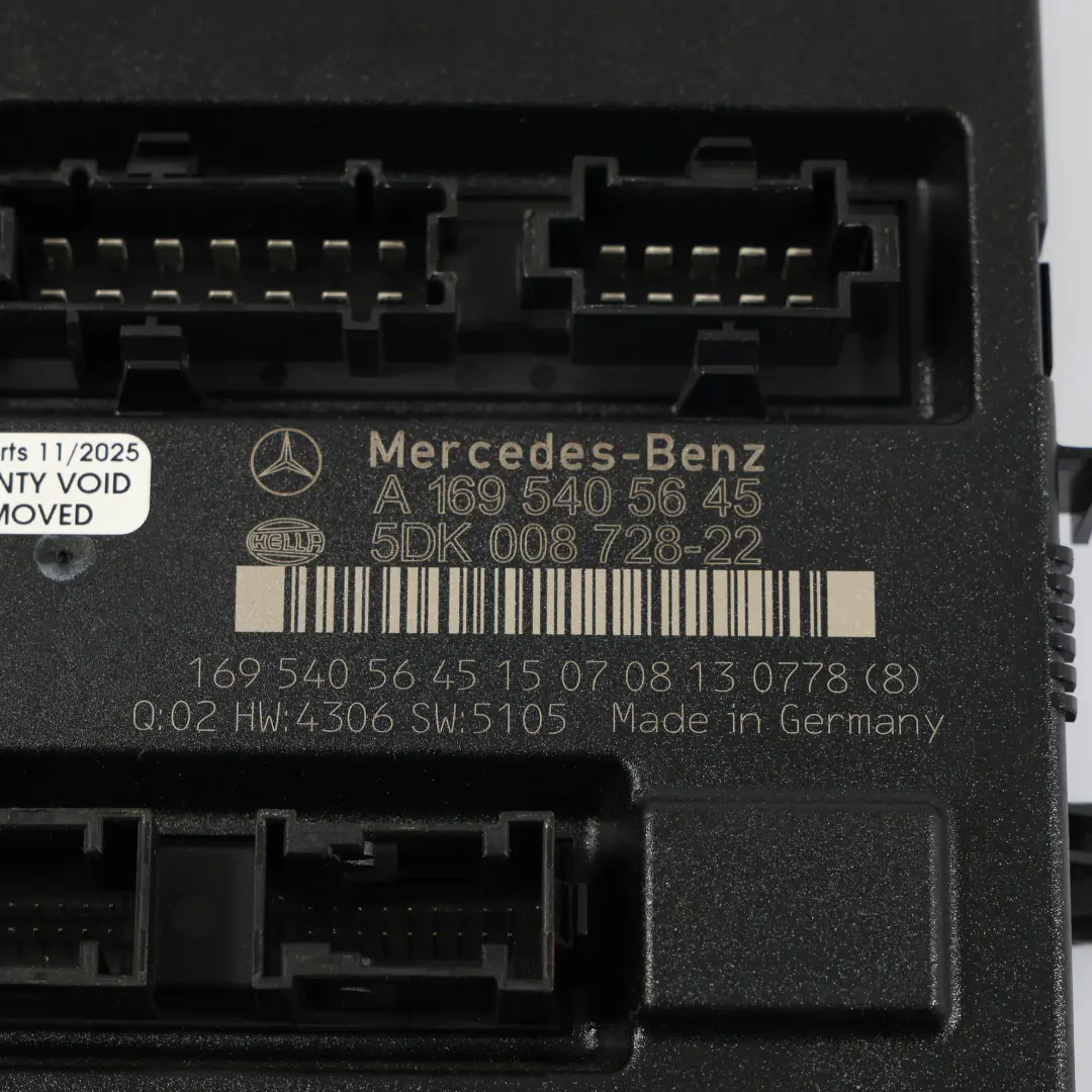  Mercedes-Benz Classe A W169 SAM Modulo di controllo fusibili - SKU A1695405645 - Numero di parte A1695405645