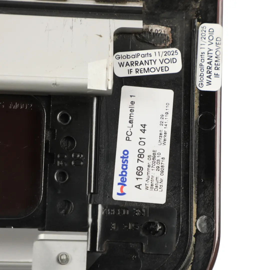 Deflector Lamella Roof Glass Set to Mercedes W169 W245 Air with Part number A1697800144 Mercedes W169 W245 Air Deflector Lamella Roof Glass Set - SKU A1697800144 - Part number A1697800144