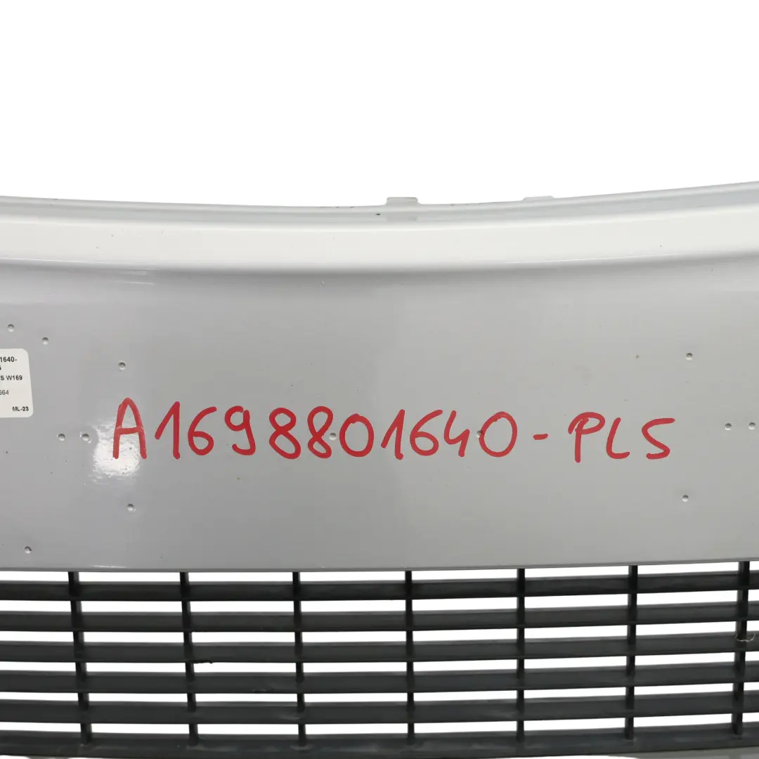 Mercedes W169 Front Bumper Trim Panel Covering Polar Silver Metallic - 761 - SKU A1698801640-PLS - Part number A1698801640