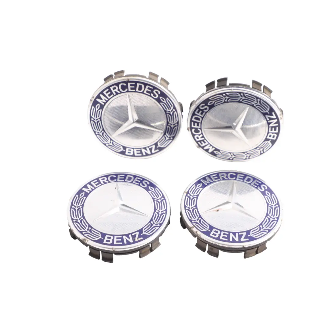 Mercedes W176 W204 W212 Wheel Cap Hub Cover Emblem Edge Logo SET X4 - SKU A1714000125 - Part number A1714000125