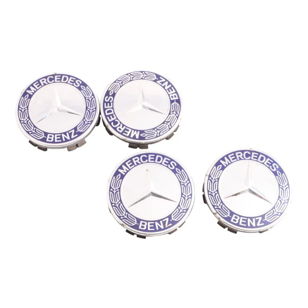 Mercedes W176 W204 W212 Wheel Cap Hub Cover Emblem Edge Logo SET X4 - SKU A1714000125 - Part number A1714000125
