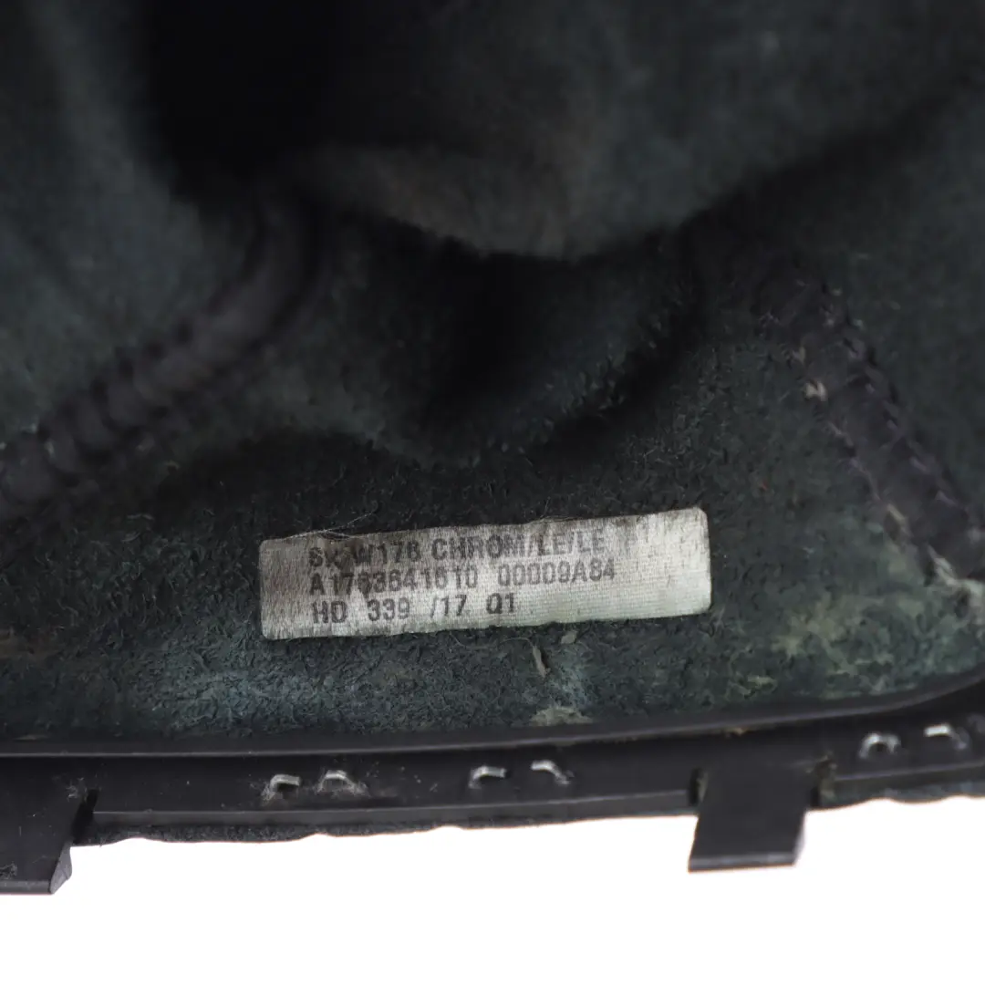 Lever Shift Selector Knob 6-Speed Cover Black to Mercedes W176 Gear with Part number A1763641610 Mercedes W176 Gear Lever Shift Selector Knob 6-Speed Cover Black - SKU A1763641610 - Part number A1763641610