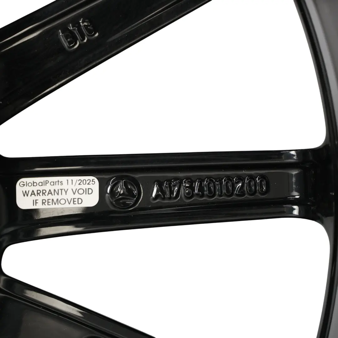 Llanta de aleación negra 18" ET:52 7.5J para Mercedes W176 W246 AMG con número de pieza A1764010200 Mercedes W176 W246 AMG Llanta de aleación negra 18" ET:52 7.5J - SKU A1764010200-5 - Número de pieza A1764010200
