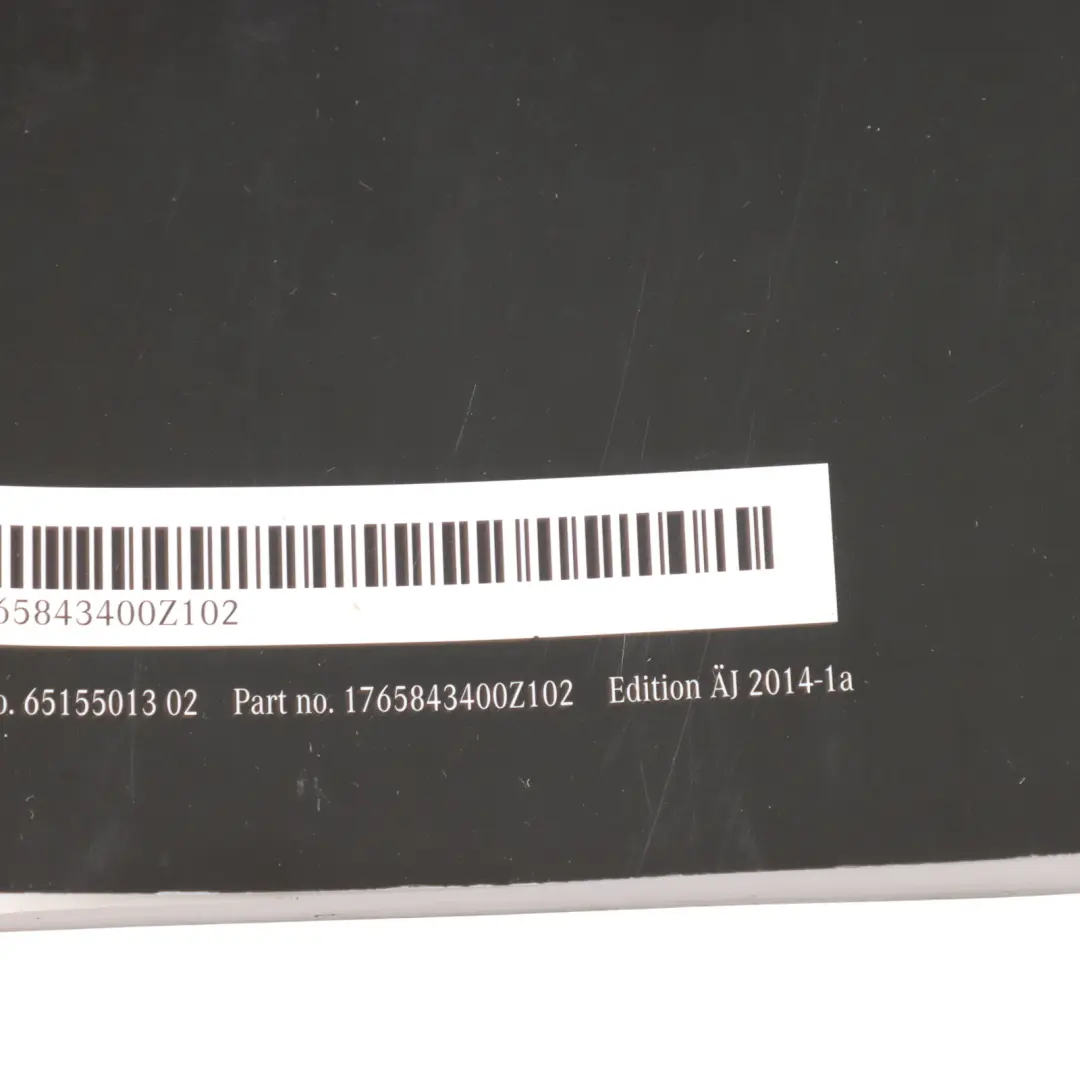 Mercedes W176 Owner's Handbook Service Booklet Slipcase Pouch Case Wallet - SKU A1765843400 - Part number A1765843400