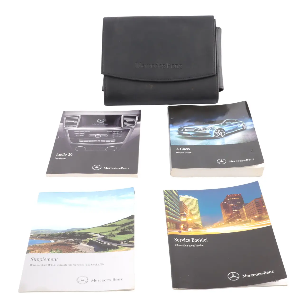 Mercedes W176 Owner's Handbook Service Booklet Slipcase Pouch Case Wallet