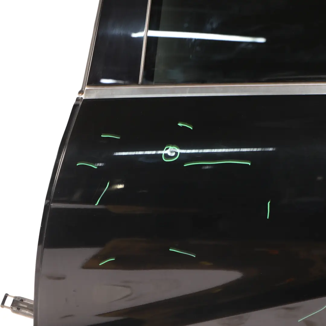 Door Rear Left N/S A-Class Kosmos Cosmic Black Metallic - 191 to Mercedes W176 with Part number A1767300105 Mercedes W176 Door Rear Left N/S A-Class Kosmos Cosmic Black Metallic - 191 - SKU A1767300105-KB1 - Part number A1767300105
