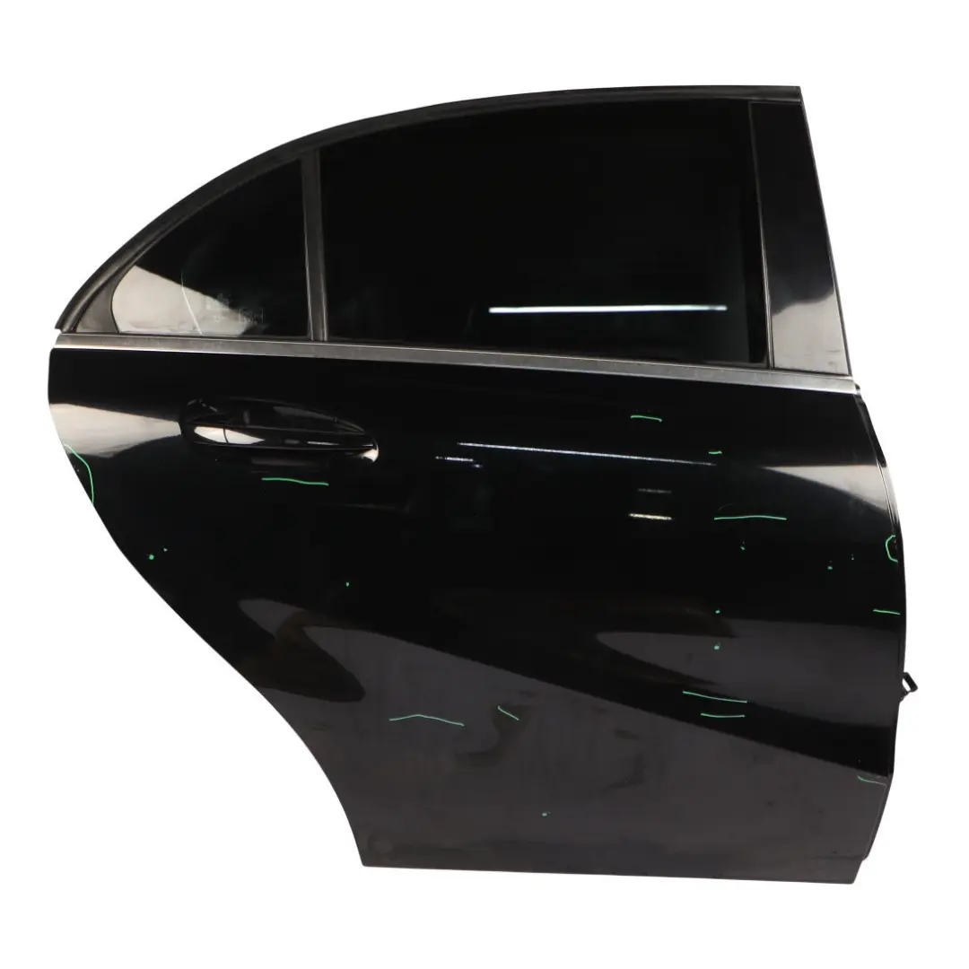Door Rear Right O/S A-Class Kosmos Cosmic Black Metallic - 191 to Mercedes W176 with Part number A1767300205 Mercedes W176 Door Rear Right O/S A-Class Kosmos Cosmic Black Metallic - 191 - SKU A1767300205-KB1 - Part number A1767300205