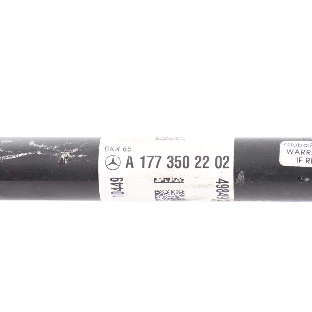 M260 Rear Axle Driveshaft Drive Shaft Right O/S to Mercedes W177 with Part number A1773502202 Mercedes W177 M260 Rear Axle Driveshaft Drive Shaft Right O/S - SKU A1773502202 - Part number A1773502202