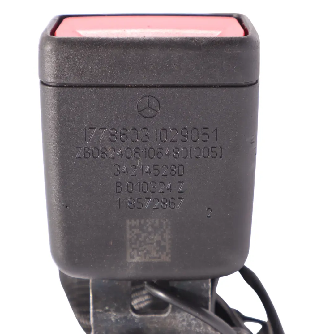 Doppel Sicher Heits Gurt Schnallen Hinten Mitte Rechts für Mercedes W177 mit Teilenummer A1778603102 Mercedes W177 Doppel Sicher Heits Gurt Schnallen Hinten Mitte Rechts - SKU A1778603102 - Teilenummer A1778603102