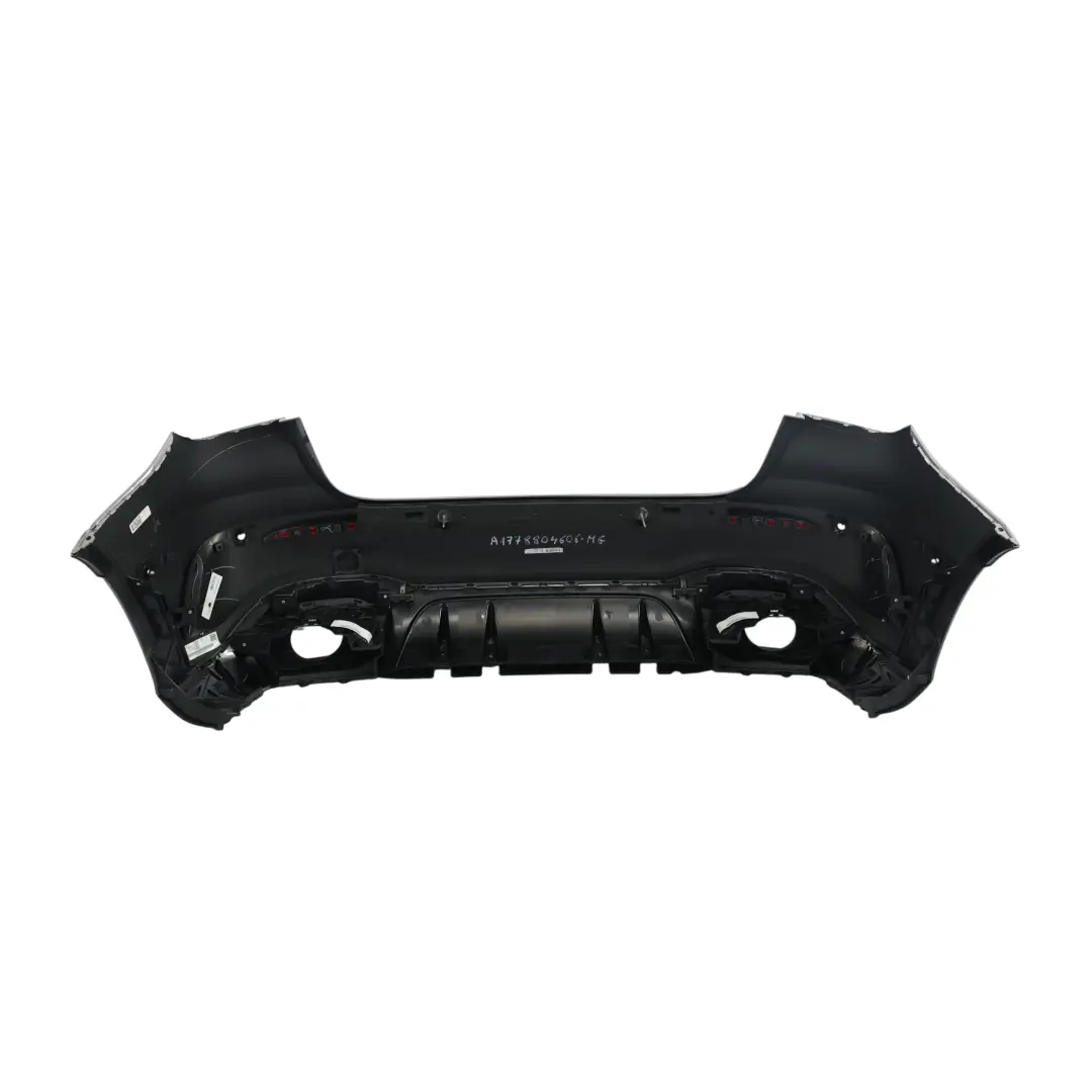 Bumper AMG Aero A35 Trim Panel Mountain Grey Metallic - 787 to Mercedes W177 Rear with Part number A1778804606 Mercedes W177 Rear Bumper AMG Aero A35 Trim Panel Mountain Grey Metallic - 787 - SKU A1778804606-MG - Part number A1778804606