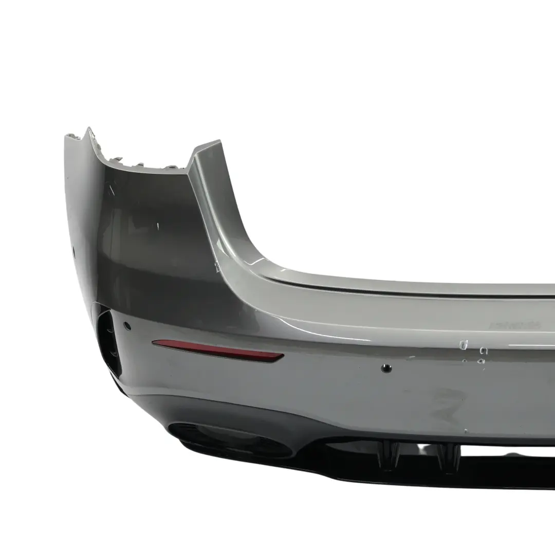 Bumper AMG Aero A35 Trim Panel Mountain Grey Metallic - 787 to Mercedes W177 Rear with Part number A1778804606 Mercedes W177 Rear Bumper AMG Aero A35 Trim Panel Mountain Grey Metallic - 787 - SKU A1778804606-MG - Part number A1778804606