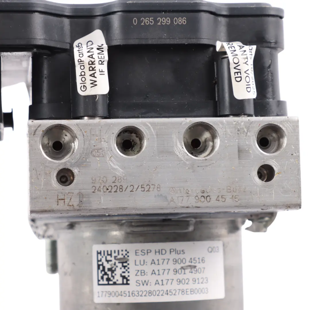 Mercedes W177 Brake Pump ESP ABS Hydraulic Control Unit A1779014907 - SKU A1779004516 - Part number A1779004516