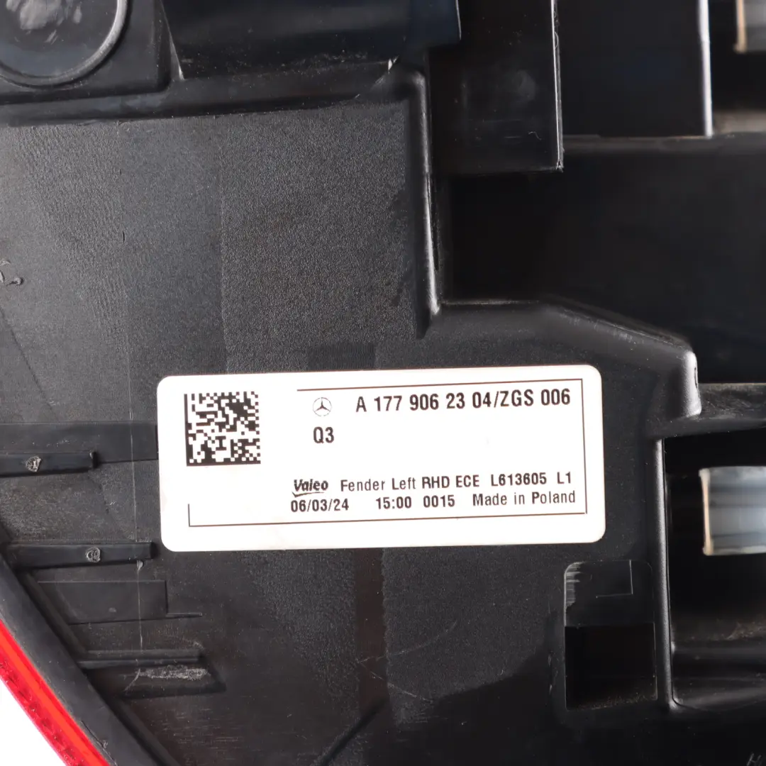 Lamp Trunk Boot Tailgate Light Left N/S to Mercedes W177 Rear with Part number A1779062304 Mercedes W177 Rear Lamp Trunk Boot Tailgate Light Left N/S - SKU A1779062304-1 - Part number A1779062304