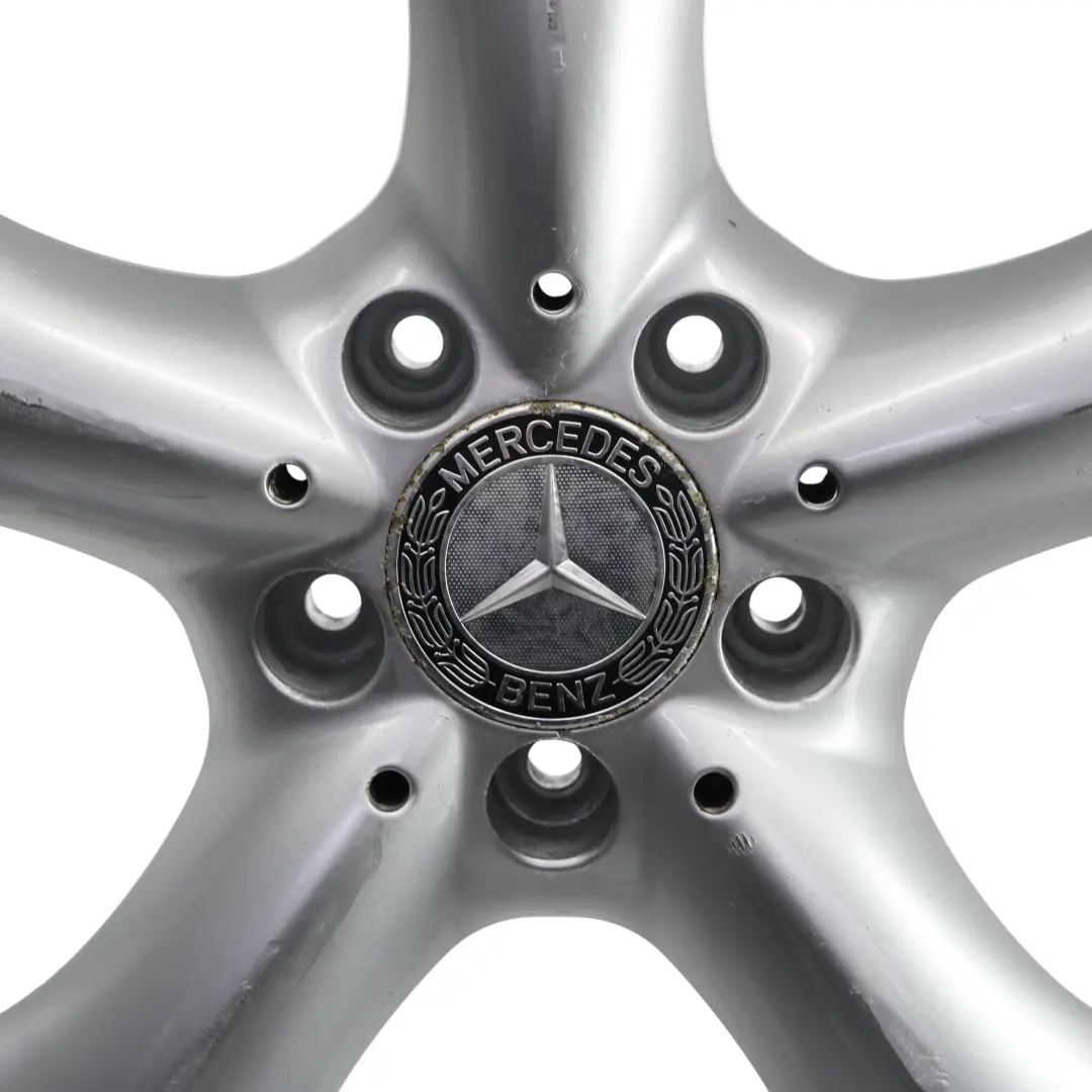 Mercedes W203 Cerchio in lega argento 5 razze 17" ET:34 8,5J - SKU A2034013502-1 - Numero di parte A2034013502