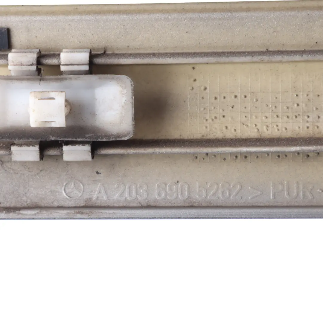 Trim Door Molding Strip Rear Right O/S Cubanite Silver - 723 to Mercedes W203 with Part number A2036905262 Mercedes W203 Trim Door Molding Strip Rear Right O/S Cubanite Silver - 723 - SKU A2036905262-CS - Part number A2036905262