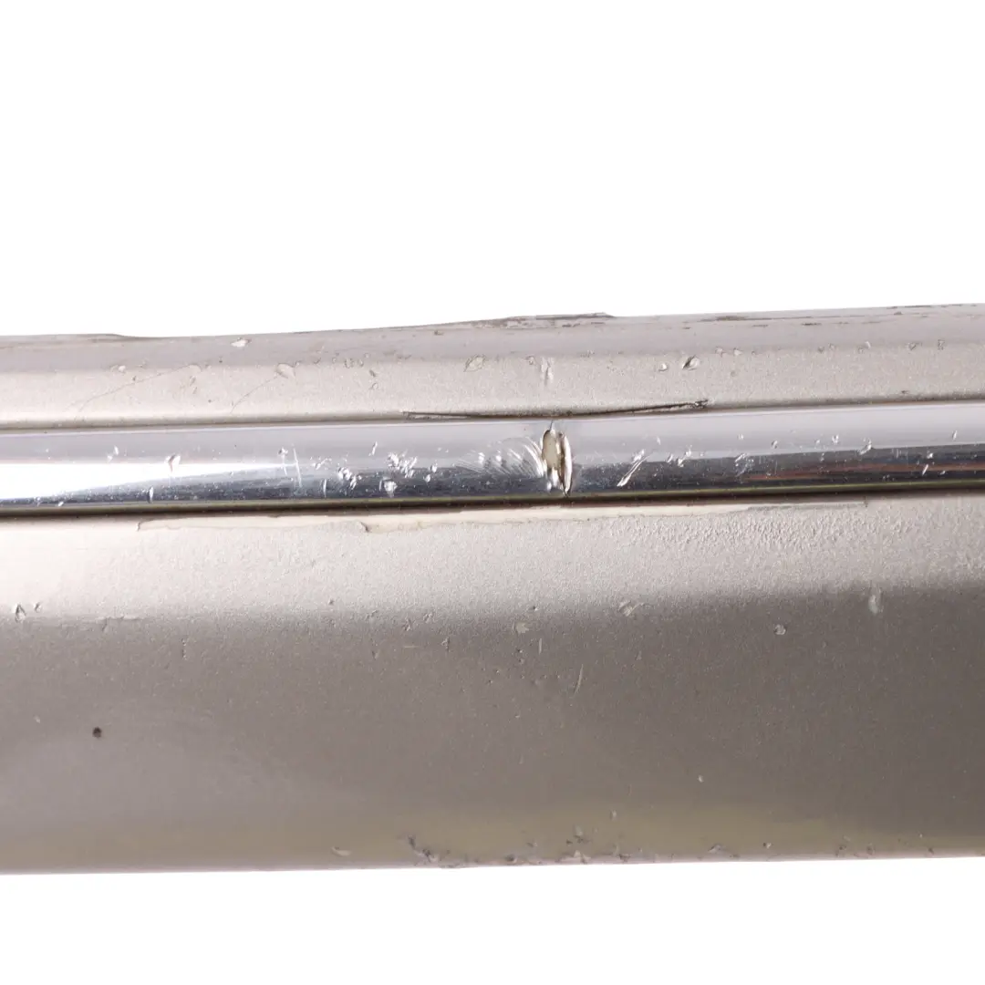 Front Bumper Moulding Trim Right O/S Strip Cubanite Silver - 723 to Mercedes W203 with Part number A2038851821 Mercedes W203 Front Bumper Moulding Trim Right O/S Strip Cubanite Silver - 723 - SKU A2038851821-CS - Part number A2038851821