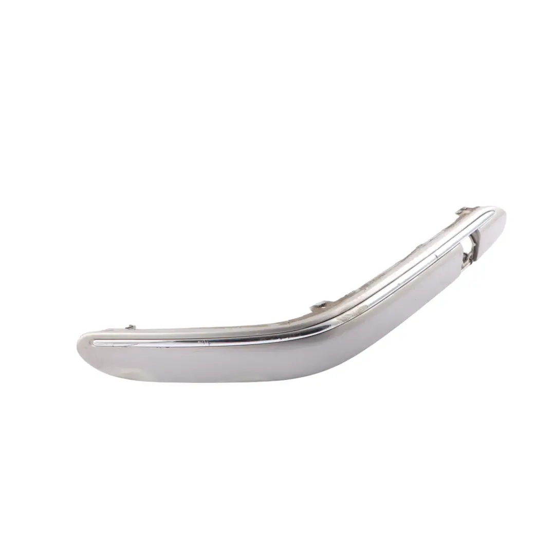 Front Bumper Moulding Trim Right O/S Strip Cubanite Silver - 723 to Mercedes W203 with Part number A2038851821 Mercedes W203 Front Bumper Moulding Trim Right O/S Strip Cubanite Silver - 723 - SKU A2038851821-CS - Part number A2038851821