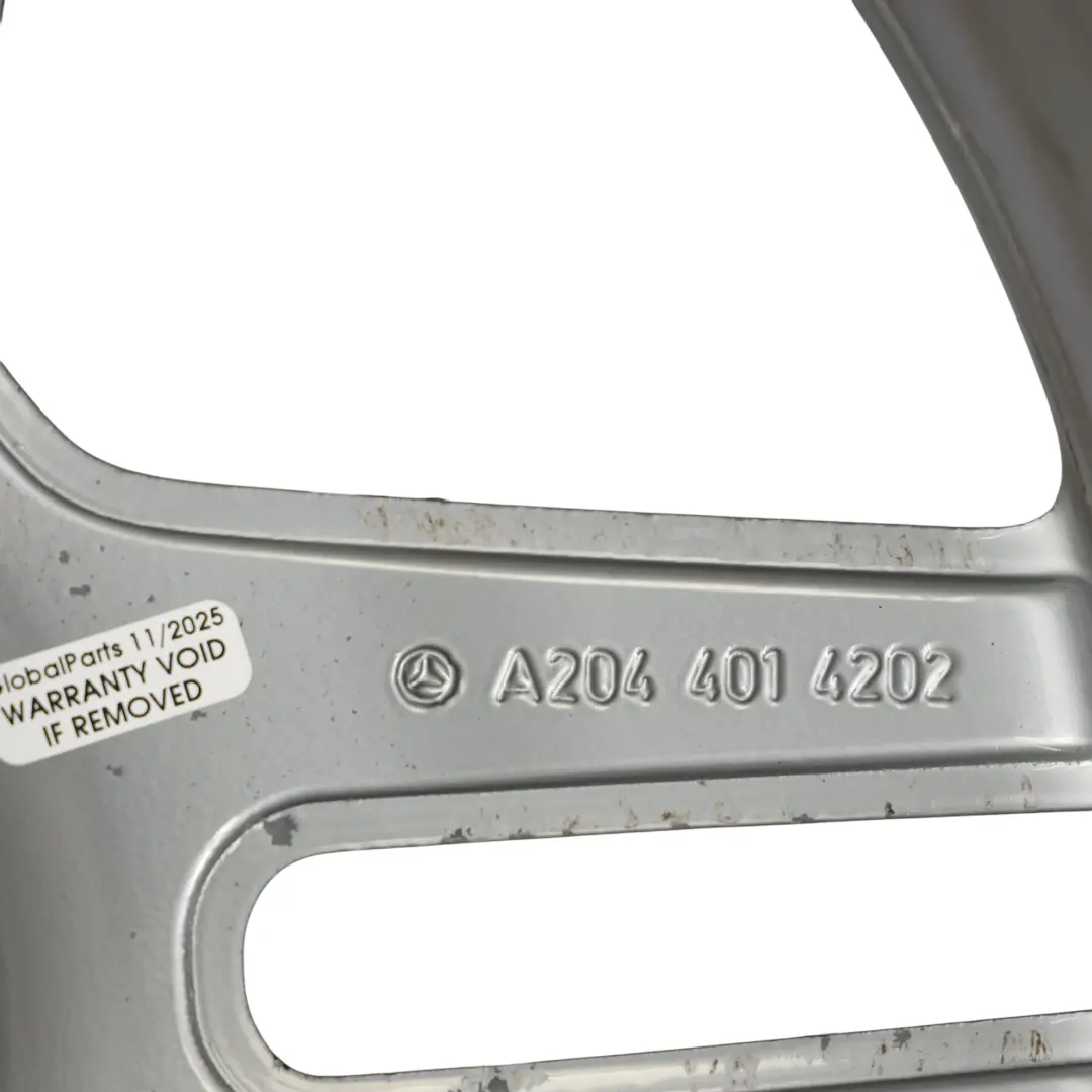 Mercedes W204 AMG Tylna Srebrna Felga Aluminiowa 18" 8,5J ET:54 - SKU A2044014202-1 - Numer Części A2044014202