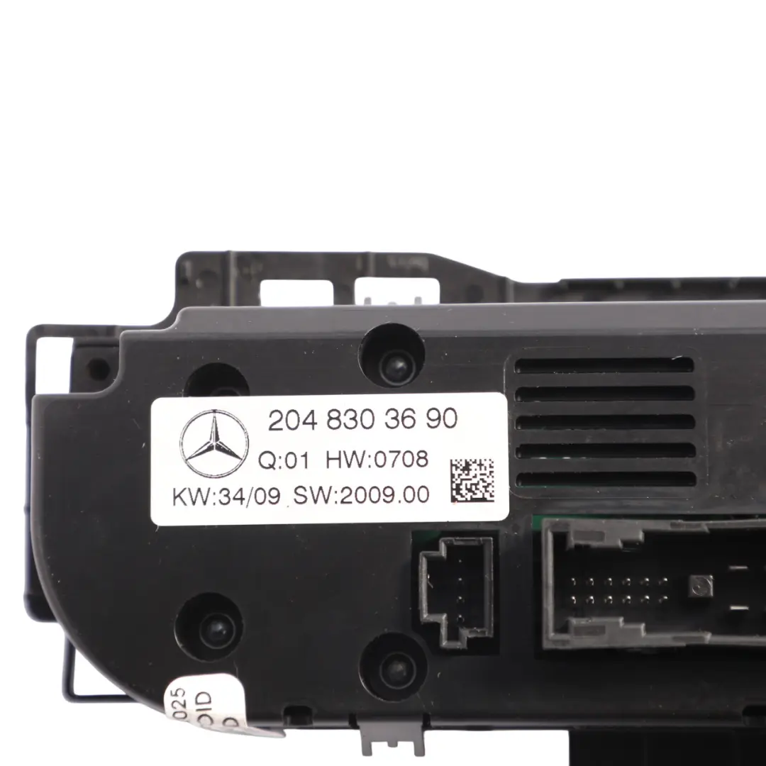 Dashboard Center Heater Climate Control Switch Panel to Mercedes W204 with Part number A2048303690 Mercedes W204 Dashboard Center Heater Climate Control Switch Panel - SKU A2048303690 - Part number A2048303690