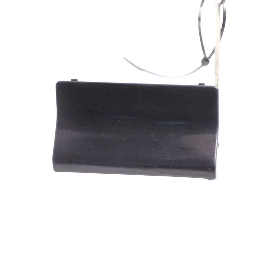 Bumper Towing Hook Cover Cap Obsidian Black - 197 to Mercedes W204 Rear with Part number A2048850226 Mercedes W204 Rear Bumper Towing Hook Cover Cap Obsidian Black - 197 - SKU A2048850226-OB - Part number A2048850226