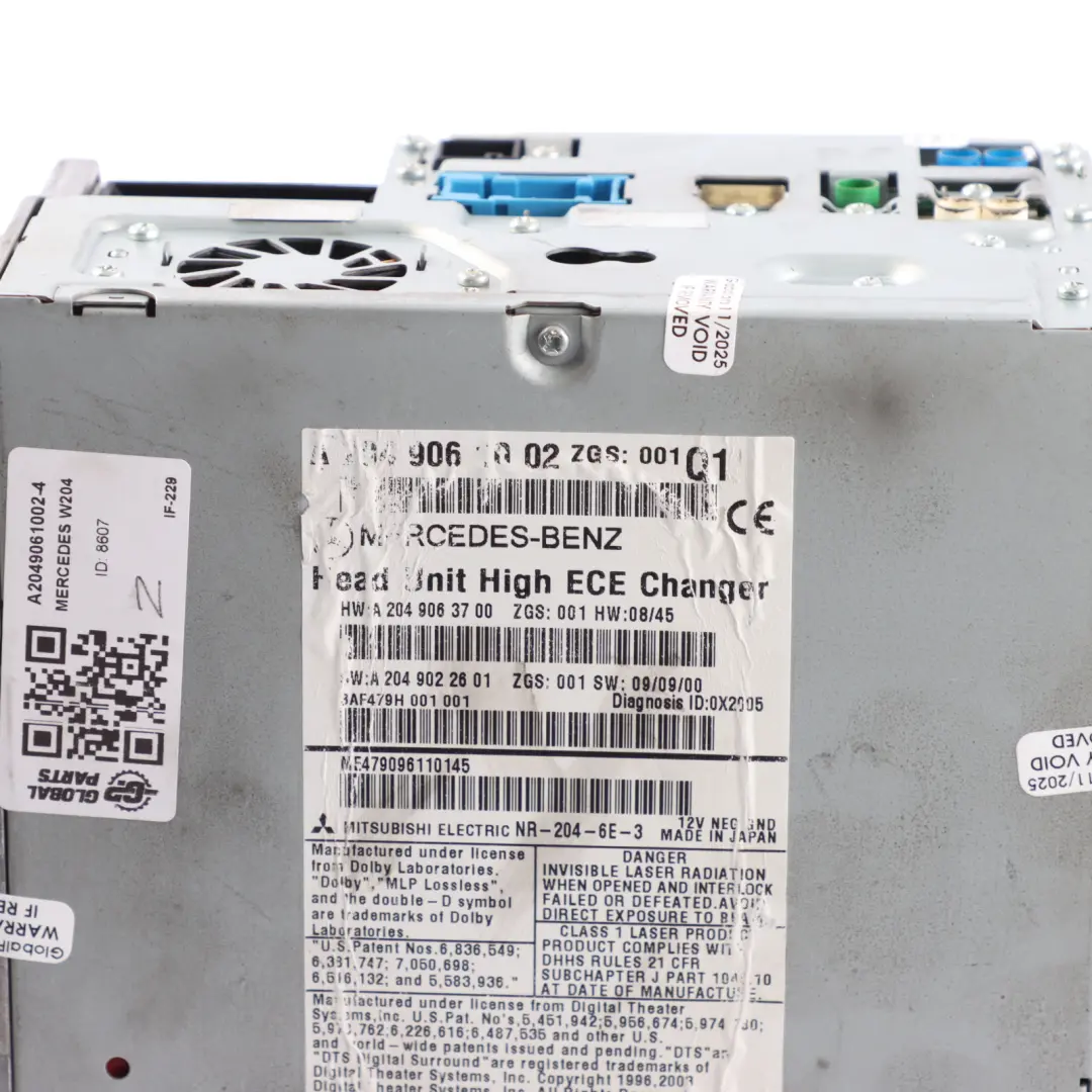 Mercedes W204 Radio Player Comand Navi CD Head Unit - SKU A2049061002-4 - Part number A2049061002