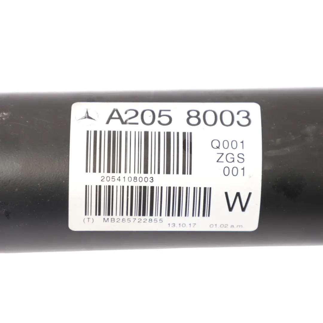 Propshaft Drive Prop Shaft C43 AMG Automatic to Mercedes W205 with Part number A2054108003 Mercedes W205 Propshaft Drive Prop Shaft C43 AMG Automatic - SKU A2054108003 - Part number A2054108003