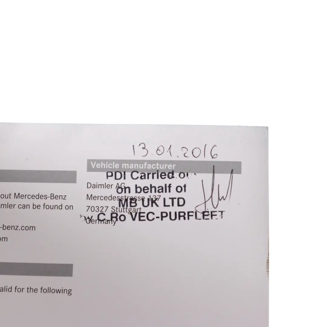 Service Booklet Owner's Handbook Instruction Manual Wallet Set to Mercedes W205 with Part number A2055849003 Mercedes W205 Service Booklet Owner's Handbook Instruction Manual Wallet Set - SKU A2055849003 - Part number A2055849003